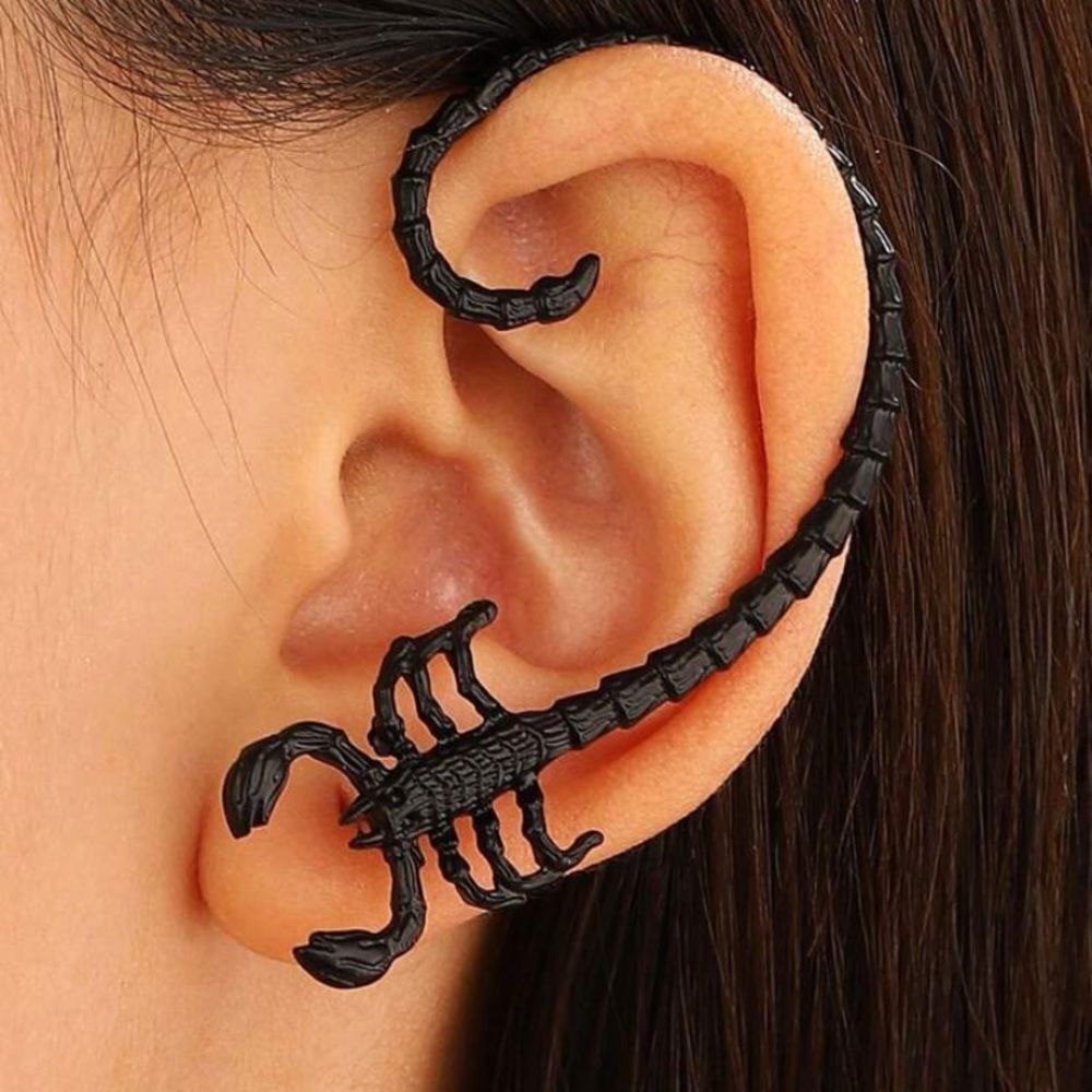 3for$20 NEW 1 Pair Vintage Scorpion Wrap Hook Earrings Punk Gothic Clip-On